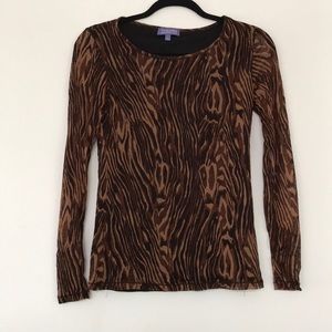 Animal print long sleeve top